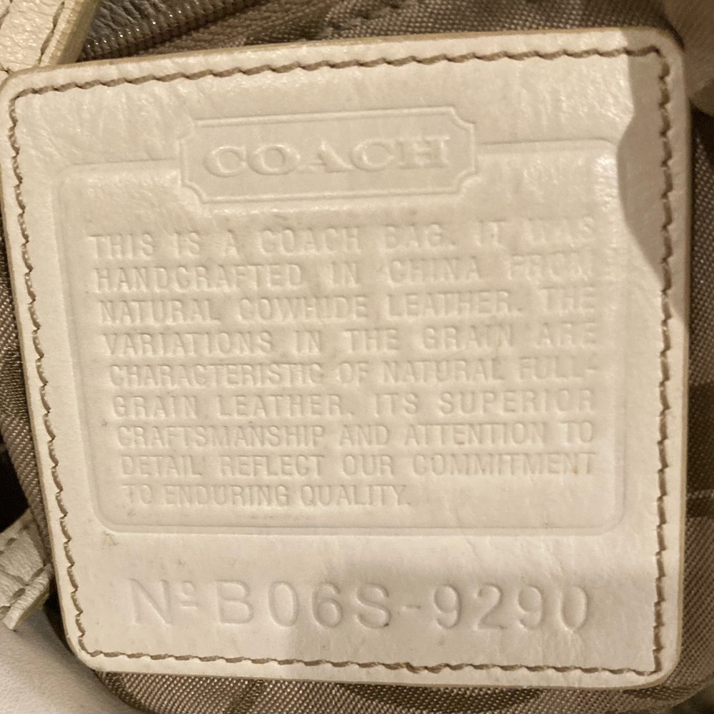 COACH Cream Limited Edition Hampton Braided Leather Tote Bag - Picture 8 of 10